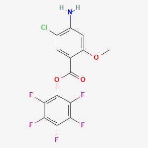 molecular formula C14H7ClF5NO3 B15454986 Pentafluorophenyl 4-amino-5-chloro-2-methoxybenzoate CAS No. 62133-67-9