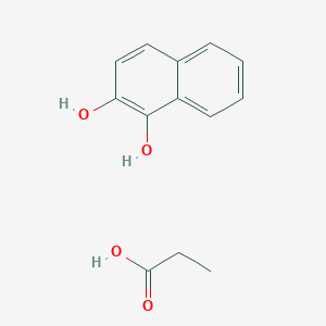 molecular formula C13H14O4 B15454999 Naphthalene-1,2-diol;propanoic acid CAS No. 61978-63-0