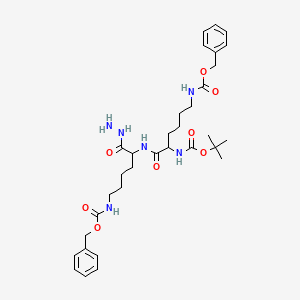 molecular formula C33H48N6O8 B15455045 Boc-DL-Lys(Cbz)-DL-Lys(Cbz)-NHNH2 CAS No. 62146-52-5