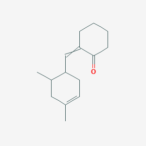 molecular formula C15H22O B15455053 2-[(4,6-Dimethylcyclohex-3-en-1-yl)methylidene]cyclohexan-1-one CAS No. 62343-94-6