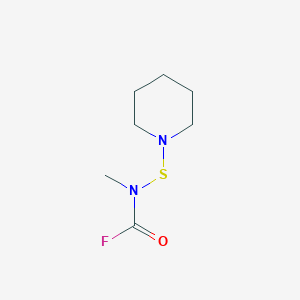 molecular formula C7H13FN2OS B15455055 Methyl[(piperidin-1-yl)sulfanyl]carbamyl fluoride CAS No. 62382-43-8