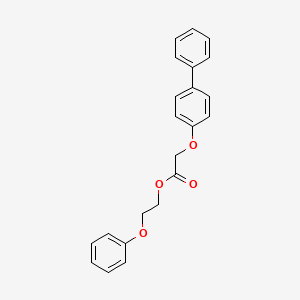 Acetic acid, ([1,1'-biphenyl]-4-yloxy)-, 2-phenoxyethyl ester