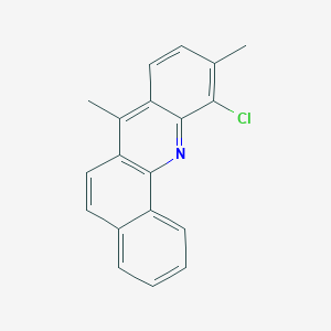 molecular formula C19H14ClN B15455062 Benz[c]acridine, 11-chloro-7,10-dimethyl- CAS No. 62224-72-0