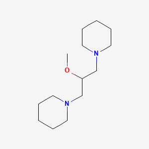 molecular formula C14H28N2O B15455092 1,1'-(2-Methoxypropane-1,3-diyl)dipiperidine CAS No. 62119-89-5