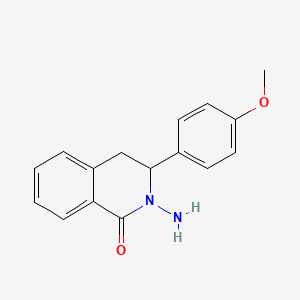 molecular formula C16H16N2O2 B15455104 2-Amino-3-(4-methoxyphenyl)-3,4-dihydroisoquinolin-1(2H)-one CAS No. 62147-58-4