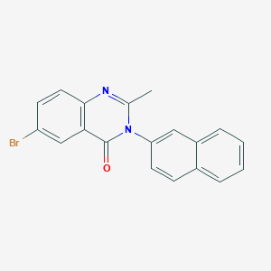 molecular formula C19H13BrN2O B15455115 6-Bromo-2-methyl-3-(naphthalen-2-yl)quinazolin-4(3H)-one CAS No. 62376-82-3