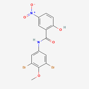 molecular formula C14H10Br2N2O5 B15455159 N-(3,5-Dibromo-4-methoxyphenyl)-2-hydroxy-5-nitrobenzamide CAS No. 62047-47-6