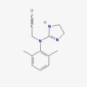 molecular formula C14H17N3 B15455174 N-(2,6-Dimethylphenyl)-N-(prop-2-yn-1-yl)-4,5-dihydro-1H-imidazol-2-amine CAS No. 61939-98-8