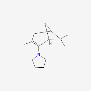 molecular formula C14H23N B15455183 1-(3,6,6-Trimethylbicyclo[3.1.1]hept-2-en-2-yl)pyrrolidine CAS No. 62115-40-6