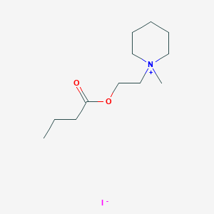 Piperidinium, 1-methyl-1-[2-(1-oxobutoxy)ethyl]-, iodide