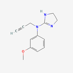 molecular formula C13H15N3O B15455226 N-(3-Methoxyphenyl)-N-(prop-2-yn-1-yl)-4,5-dihydro-1H-imidazol-2-amine CAS No. 61939-91-1