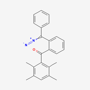 {6-[Diazonio(phenyl)methylidene]cyclohexa-2,4-dien-1-ylidene}(2,3,5,6-tetramethylphenyl)methanolate