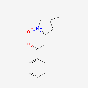 2-(3,3-Dimethyl-1-oxo-3,4-dihydro-2H-1lambda~5~-pyrrol-5-yl)-1-phenylethan-1-one