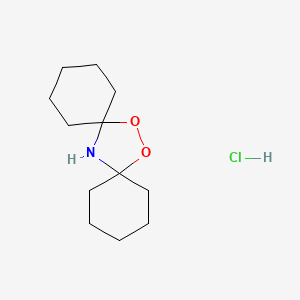 molecular formula C12H22ClNO2 B15455343 14,15-Dioxa-7-azadispiro[5.1.58.26]pentadecane;hydrochloride CAS No. 61898-46-2