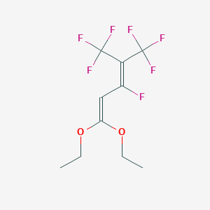 molecular formula C10H11F7O2 B15455378 1,1-Diethoxy-3,5,5,5-tetrafluoro-4-(trifluoromethyl)penta-1,3-diene CAS No. 62116-51-2