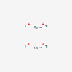 molecular formula CuH4MnO4 B15455402 Copper(2+) manganese(2+) hydroxide (1/1/4) CAS No. 62010-36-0