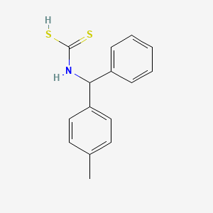 [(4-Methylphenyl)(phenyl)methyl]carbamodithioic acid