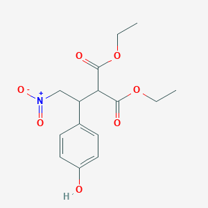 Propanedioic acid, [1-(4-hydroxyphenyl)-2-nitroethyl]-, diethyl ester