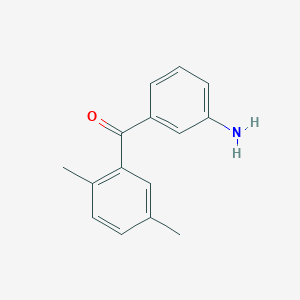 molecular formula C15H15NO B15455489 (3-Aminophenyl)(2,5-dimethylphenyl)methanone CAS No. 62261-51-2