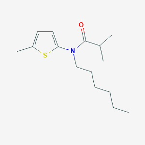 N-Hexyl-2-methyl-N-(5-methylthiophen-2-YL)propanamide