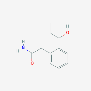 molecular formula C11H15NO2 B15455516 2-[2-(1-Hydroxypropyl)phenyl]acetamide CAS No. 61923-74-8