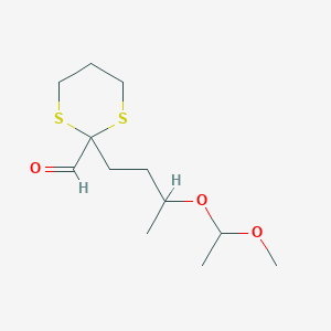 2-[3-(1-Methoxyethoxy)butyl]-1,3-dithiane-2-carbaldehyde