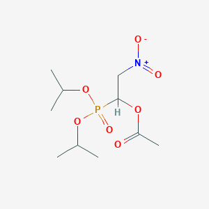 molecular formula C10H20NO7P B15455541 1-{Bis[(propan-2-yl)oxy]phosphoryl}-2-nitroethyl acetate CAS No. 62064-17-9