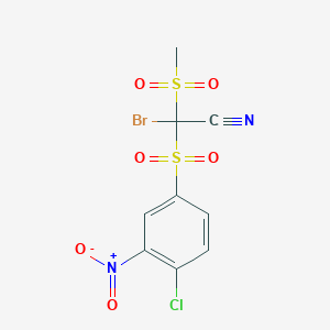 Bromo(4-chloro-3-nitrobenzene-1-sulfonyl)(methanesulfonyl)acetonitrile