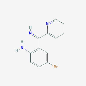 Benzenamine, 4-bromo-2-(imino-2-pyridinylmethyl)-