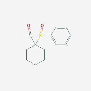 1-[1-(Benzenesulfinyl)cyclohexyl]ethan-1-one