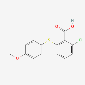 2-Chloro-6-[(4-methoxyphenyl)sulfanyl]benzoic acid