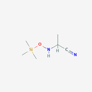 2-{[(Trimethylsilyl)oxy]amino}propanenitrile