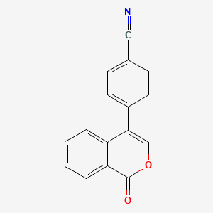 molecular formula C16H9NO2 B15455642 4-(1-Oxo-1H-2-benzopyran-4-yl)benzonitrile CAS No. 62258-00-8