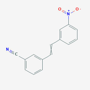 molecular formula C15H10N2O2 B15455697 3-[2-(3-Nitrophenyl)ethenyl]benzonitrile CAS No. 62205-21-4