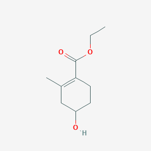 molecular formula C10H16O3 B15455716 Ethyl 4-hydroxy-2-methylcyclohex-1-ene-1-carboxylate CAS No. 62327-18-8