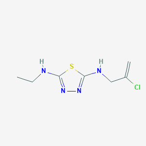 molecular formula C7H11ClN4S B15455725 N~2~-(2-Chloroprop-2-en-1-yl)-N~5~-ethyl-1,3,4-thiadiazole-2,5-diamine CAS No. 61785-05-5