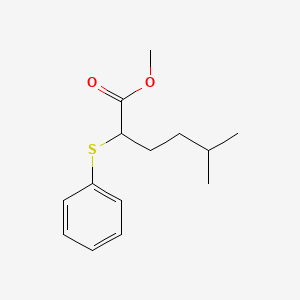 Methyl 5-methyl-2-(phenylsulfanyl)hexanoate