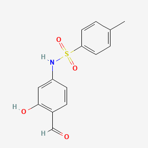 molecular formula C14H13NO4S B15455844 N-(4-Formyl-3-hydroxyphenyl)-4-methylbenzene-1-sulfonamide CAS No. 62119-72-6