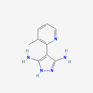 4-(3-Methylpyridin-2-yl)-1H-pyrazole-3,5-diamine