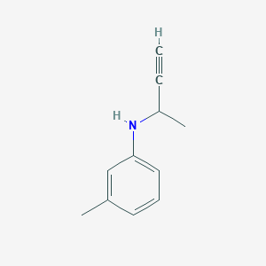 molecular formula C11H13N B15455894 Benzenamine, 3-methyl-N-(1-methyl-2-propynyl)- CAS No. 61910-18-7