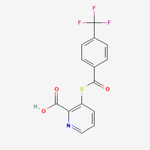 3-{[4-(Trifluoromethyl)benzoyl]sulfanyl}pyridine-2-carboxylic acid