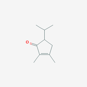 molecular formula C10H16O B15455934 2,3-Dimethyl-5-(propan-2-yl)cyclopent-2-en-1-one CAS No. 61893-14-9