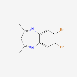 3H-1,5-Benzodiazepine, 7,8-dibromo-2,4-dimethyl-