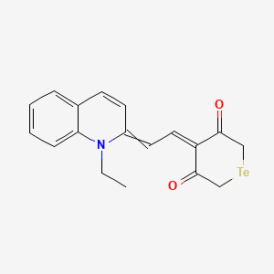 molecular formula C18H17NO2Te B15456042 4-[2-(1-Ethylquinolin-2(1H)-ylidene)ethylidene]tellurane-3,5-dione CAS No. 61923-34-0