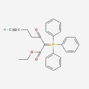 molecular formula C27H25O3P B15456075 Ethyl 3-oxo-2-(triphenyl-lambda~5~-phosphanylidene)hept-6-ynoate CAS No. 62251-90-5