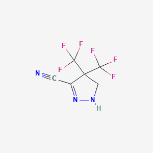 1H-Pyrazole-3-carbonitrile, 4,5-dihydro-4,4-bis(trifluoromethyl)-