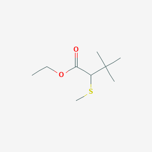 molecular formula C9H18O2S B15456105 Ethyl 3,3-dimethyl-2-(methylsulfanyl)butanoate CAS No. 62217-61-2