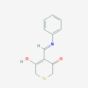 molecular formula C12H11NO2Te B15456109 4-(Anilinomethylidene)tellurane-3,5-dione CAS No. 61923-28-2