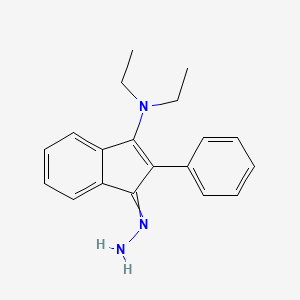 molecular formula C19H21N3 B15456179 N,N-Diethyl-1-hydrazinylidene-2-phenyl-1H-inden-3-amine CAS No. 62325-57-9