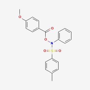 N-[(4-Methoxybenzoyl)oxy]-4-methyl-N-phenylbenzene-1-sulfonamide